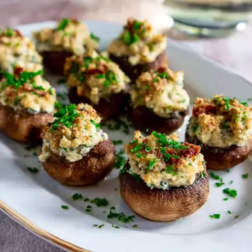 Boursin Stuffed Mushrooms
