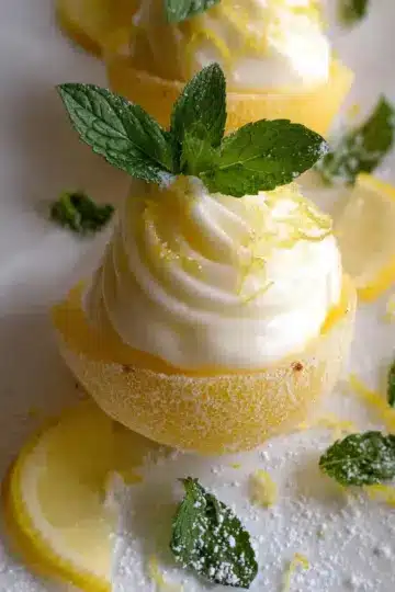 Sorbetto di Limone Dressed Up in a Frozen Lemon Shell
