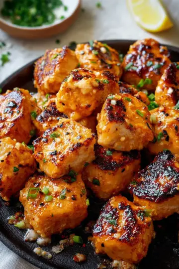 Air Fryer Bang Bang Salmon Bites