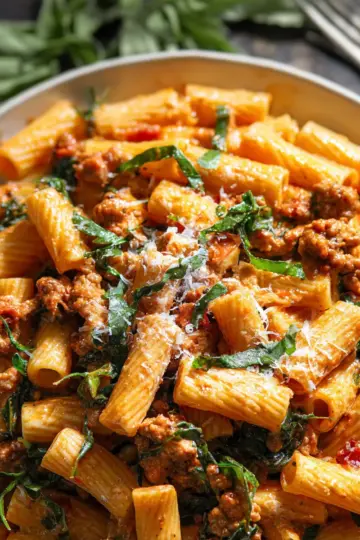 Creamy Sausage Rigatoni (One-Pot, 30-Minute Meal)