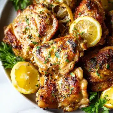 Lemon Garlic Chicken Thighs