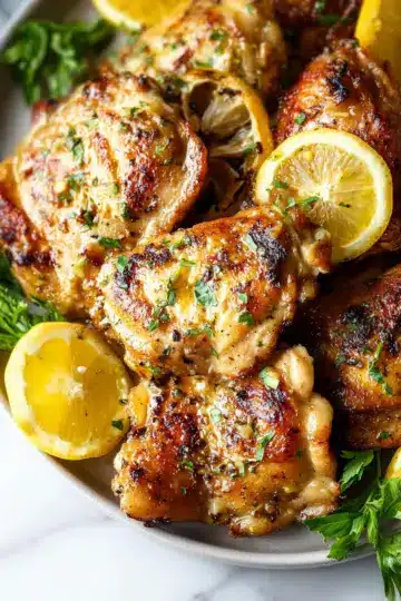 Lemon Garlic Chicken Thighs