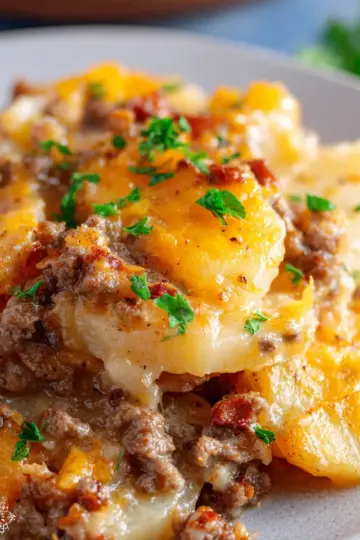 Crock Pot Potato Hamburger Casserole