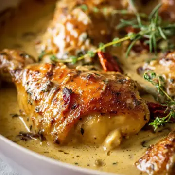 Chicken in Wine and Mustard Sauce (VIDEO)