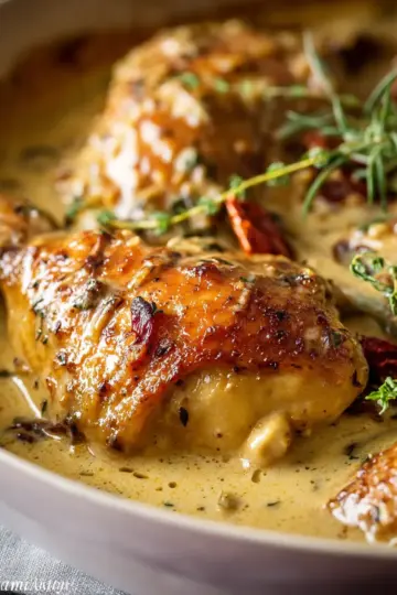 Chicken in Wine and Mustard Sauce (VIDEO)