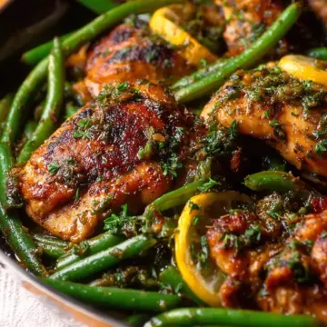 Lemon Garlic Chicken with Green Beans