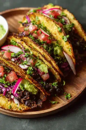Crispy Black Bean Tacos