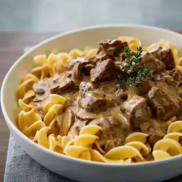 Slow Cooker Beef Stroganoff