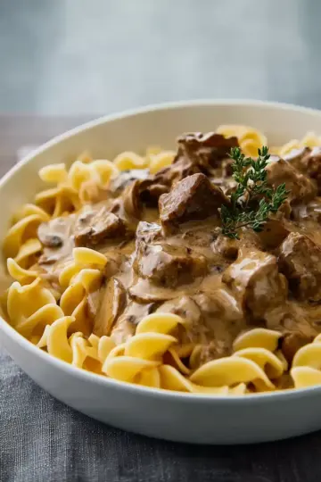 Slow Cooker Beef Stroganoff