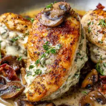 Mushroom Stuffed Chicken Breast
