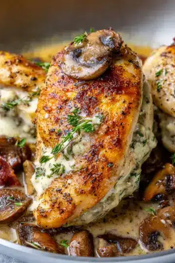 Mushroom Stuffed Chicken Breast
