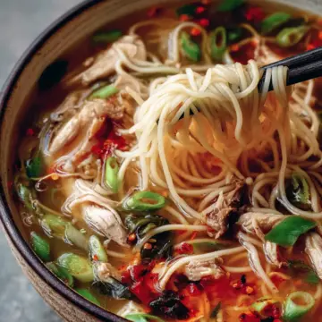 Ginger Garlic Chicken Noodle Soup