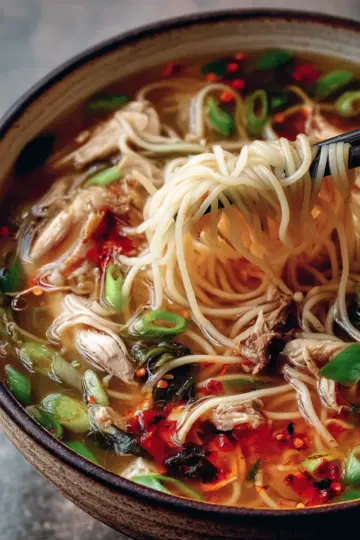 Ginger Garlic Chicken Noodle Soup