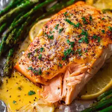 Sheet Pan Lemon Garlic Butter Salmon