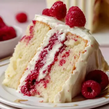 White Chocolate Raspberry Cake