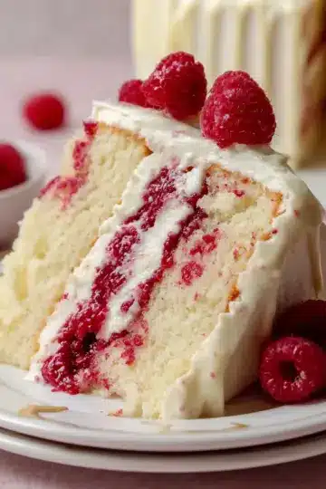 White Chocolate Raspberry Cake