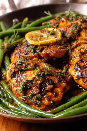 Lemon Garlic Chicken with Green Beans