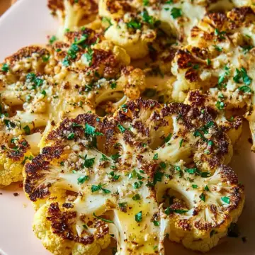 Roasted Garlic-Butter Cauliflower Steaks