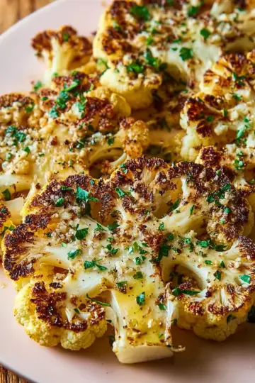 Roasted Garlic-Butter Cauliflower Steaks