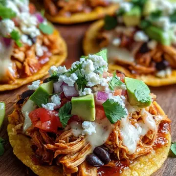 Mexican Rotisserie Chicken Tostadas