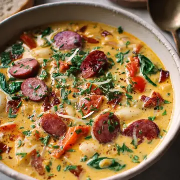 Creamy Bean Soup with Kielbasa
