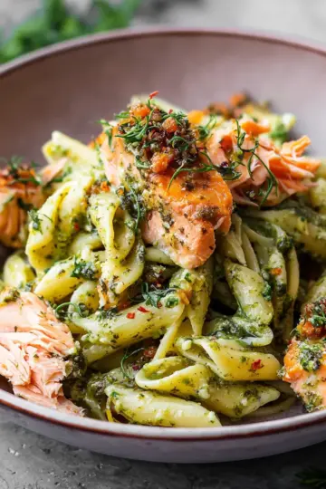 Salmon Pesto Pasta