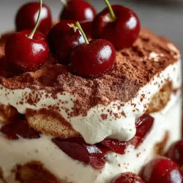 Easy Homemade Cherry Amaretto Tiramisu