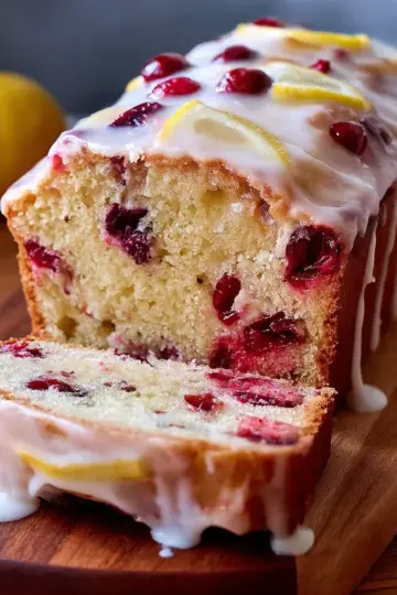 Glazed Lemon Cranberry Loaf