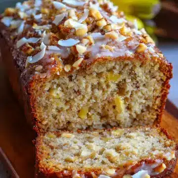 Hawaiian Banana Bread with Pineapple, Coconut & Macadamia Nuts