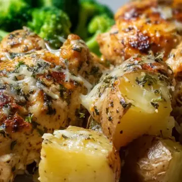 Crockpot Garlic Parmesan Chicken & Potatoes