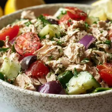 Quick Mediterranean Tuna Salad with No Mayo (Healthy)
