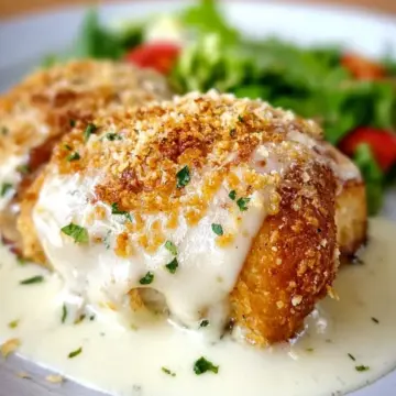 Chicken Pillows with Creamy Parmesan Sauce