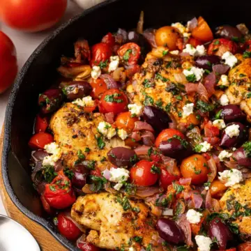 One Skillet Mediterranean Chicken