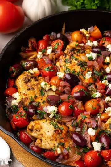 One Skillet Mediterranean Chicken