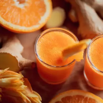 Healthy Orange Ginger Wellness shot