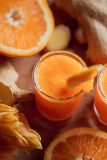 Healthy Orange Ginger Wellness shot