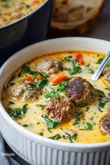 Creamy Italian Meatball Soup