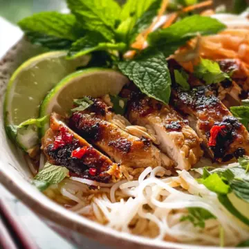 Vietnamese Noodles with Lemongrass Chicken