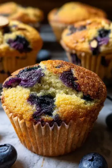 Almond Flour Lemon Blueberry Muffins