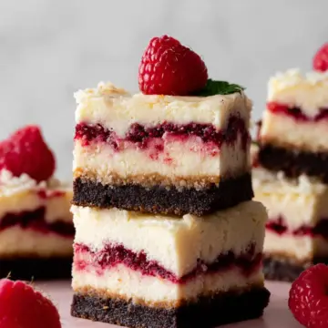 White Chocolate Raspberry Cheesecake Bars