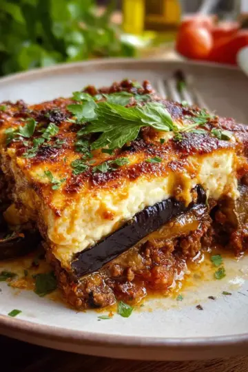 Moussaka (Greek Beef and Eggplant Lasagna)