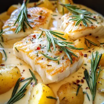 Cod & Potatoes in Rosemary Cream Sauce