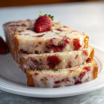 Glazed Strawberry Bread