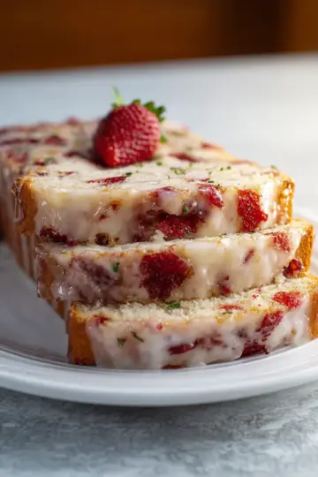Glazed Strawberry Bread