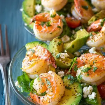 Garlic Lime Roasted Shrimp Salad