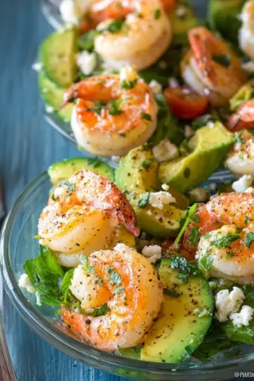 Garlic Lime Roasted Shrimp Salad