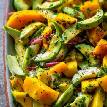 Mango Avocado Salad with a Cayenne Lime Dressing