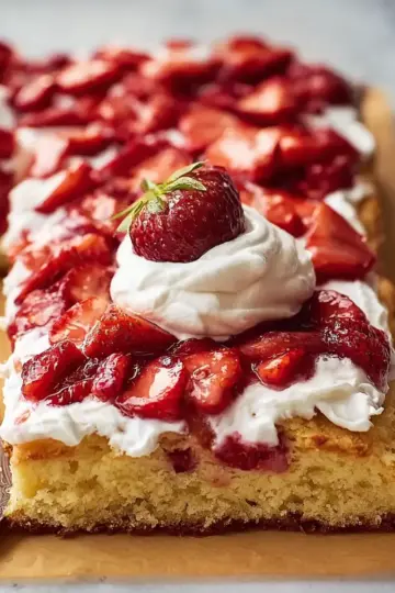 Strawberry Shortcake Sheet Cake