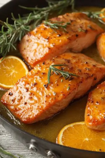 Orange Glazed Salmon with Rosemary