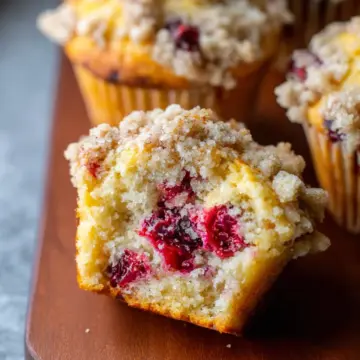 Cranberry Orange Streusel Muffins